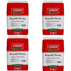 Yazar Kepekli Pirinç 5 Kg x 4 Paket (Yerli)