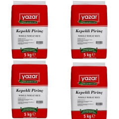 Yazar Kepekli Pirinç 5 Kg x 4 Paket (Yerli)