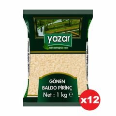 Yazar Gönen Baldo Pirinç 1 Kg x 12 Paket