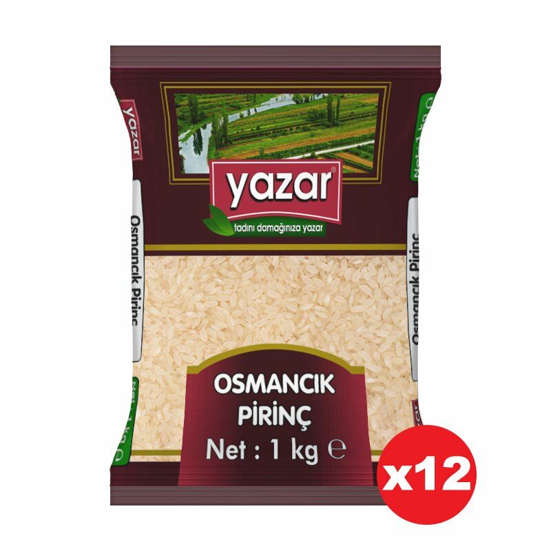 Yazar Osmancık Pirinç 1 Kg x 12 Paket