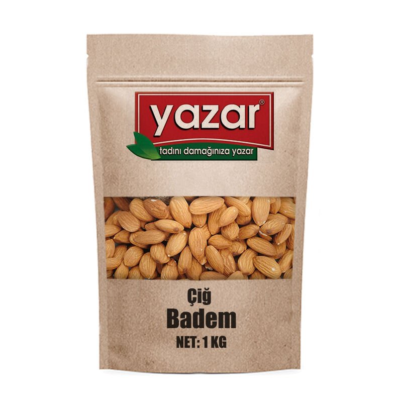 Yazar Kuruyemiş Çiğ Badem İçi 1 Kg