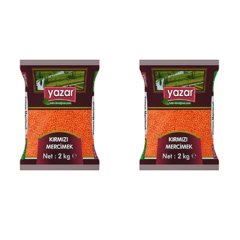Yazar Yerli Kırmızı Mercimek 2 Kg x 2 Paket