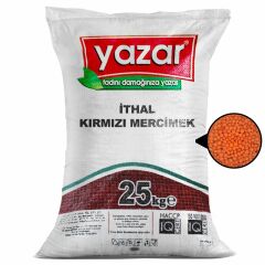 Yazar İthal Kırmızı Mercimek 25 Kg