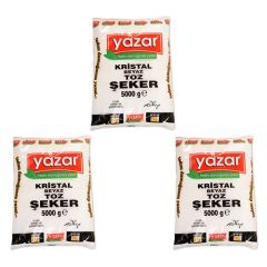 Yazar Kristal Toz Şeker 5 Kg x 3 Paket