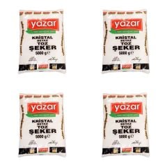 Yazar Kristal Toz Şeker 5 Kg x 4 Paket
