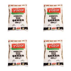 Yazar Kristal Toz Şeker 5 Kg x 4 Paket