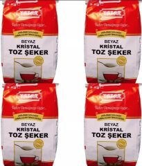 Yazar Kristal Toz Şeker (Kraft Ambalaj) 5 Kg x 4 Paket
