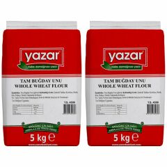 Yazar Taş Değirmende Öğütülmüş Tam Buğday Unu 5 Kg x 2 Paket