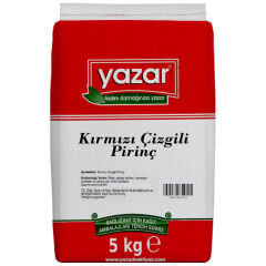 Yazar Kırmızı Çizgili Pirinç 5 Kg (Ata Tohumu)