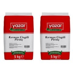 Yazar Kırmızı Çizgili Yerli Pirinç (Ata Tohumu)  5 Kg x 2 Paket