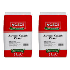 Yazar Kırmızı Çizgili Pirinç 5 Kg x 2 Paket (Ata Tohumu)