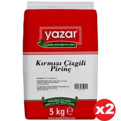 Yazar Kırmızı Çizgili Pirinç 5 Kg x 2 Paket (Ata Tohumu)