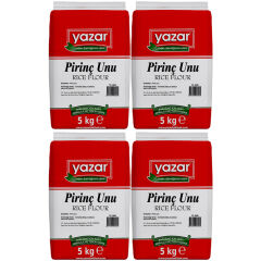 Yazar Pirinç Unu 5 Kg x 4 Paket (Sade)