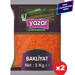 Yazar Kırmızı Mercimek 5 Kg x 2 Paket