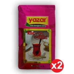 Yazar Rize Filizi Siyah Çay 1 Kg x 2 Paket + 750 Gr Tek Sargılı Kesme Küp Şeker