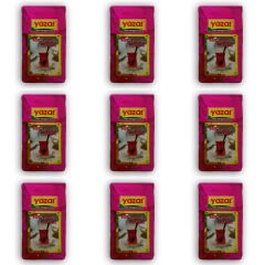 Yazar Rize Filizi Siyah Çay 1 Kg x 9 Paket + 4 Kg Tek sargılı Kesme Şeker