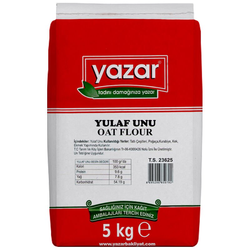Yazar Yulaf Unu 5 Kg