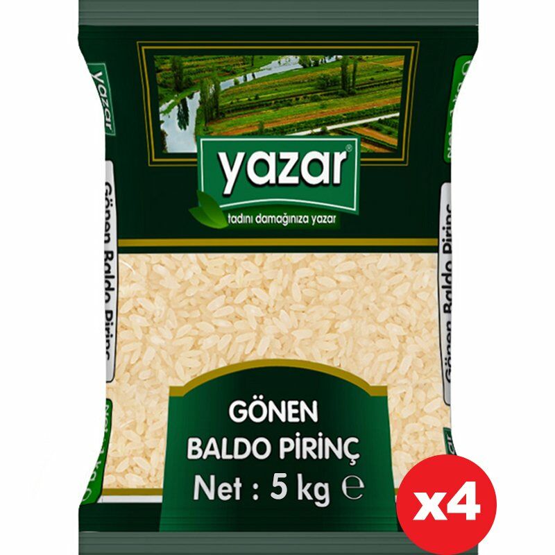 Yazar Gönen Baldo Pirinç 5 Kg x 4 Paket.
