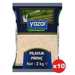 Yazar Pilavlık Pirinç 2 Kg x 10 Paket