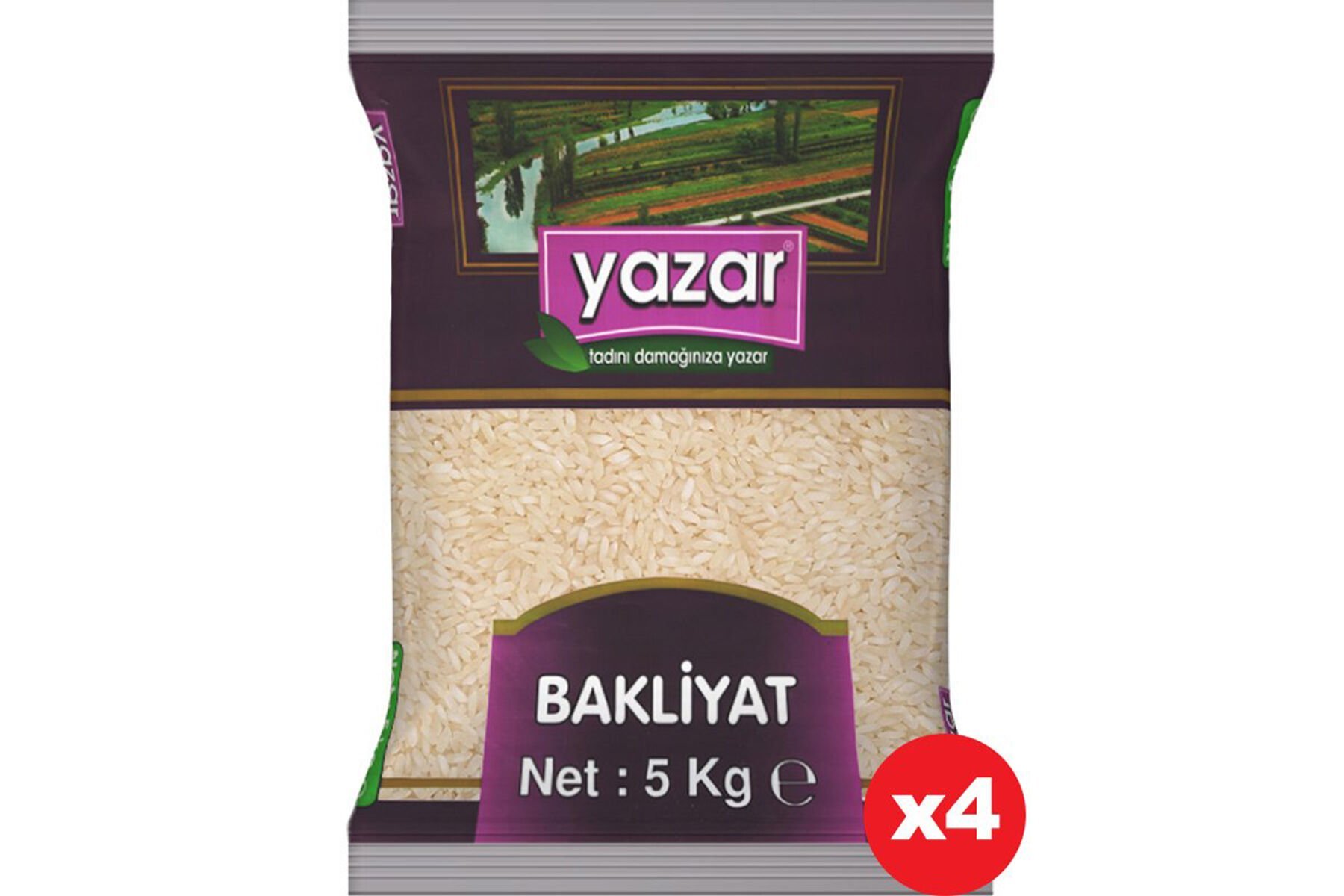 Yazar Pilavlık Pirinç 5 Kg x 4 Paket