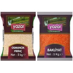Yazar Osmancık Pirinç 5 Kg + Kırmızı Mercimek 5 Kg