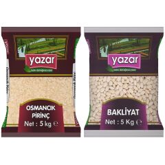 Yazar Osmancık Pirinç 5 Kg + Çumra Fasulye 5 Kg