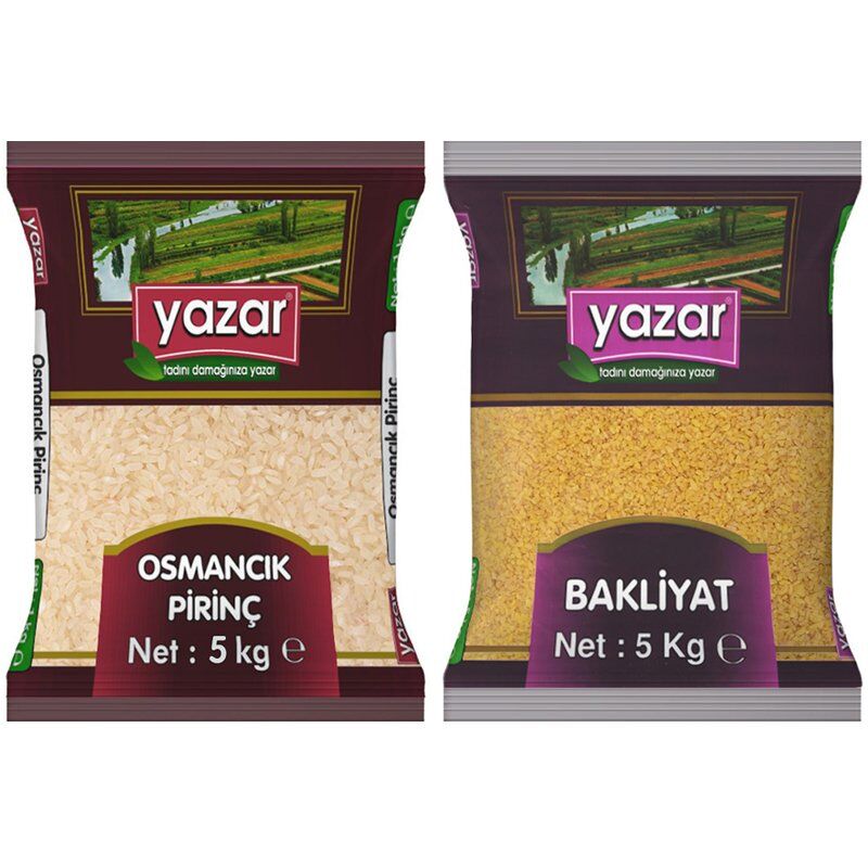Yazar Osmancık Pirinç 5 Kg + Pilavlık Bulgur 5 Kg