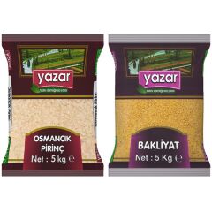Yazar Osmancık Pirinç 5 Kg + Pilavlık Bulgur 5 Kg