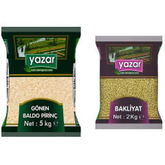 Yazar Gönen Baldo Pirinç 5 Kg + Yeşil Mercimek 2 Kg