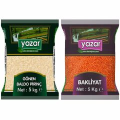Yazar Gönen Baldo Pirinç 5 Kg + Kırmızı Mercimek 5 Kg