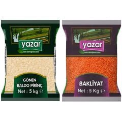 Yazar Gönen Baldo Pirinç 5 Kg + Kırmızı Mercimek 5 Kg