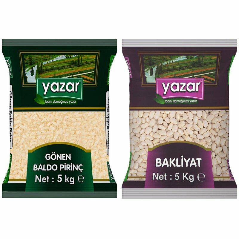 Yazar Gönen Baldo Pirinç 5 Kg. + Çumra Fasulye 5 Kg.