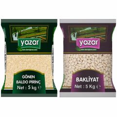 Yazar Gönen Baldo Pirinç 5 Kg. + Çumra Fasulye 5 Kg.