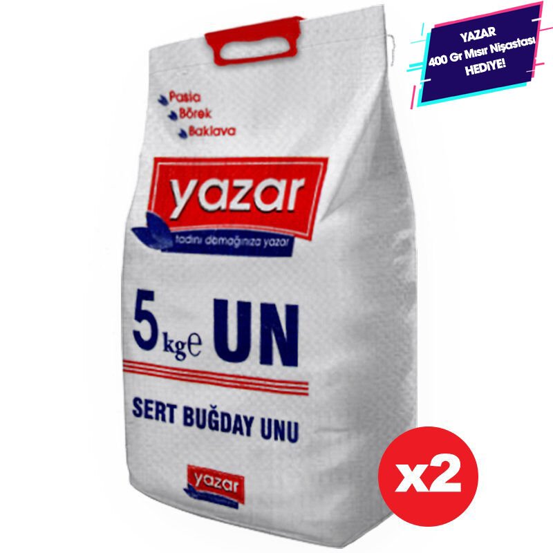 Yazar Yufkalık - Bazlamalık Un 5 Kg x 2 Paket