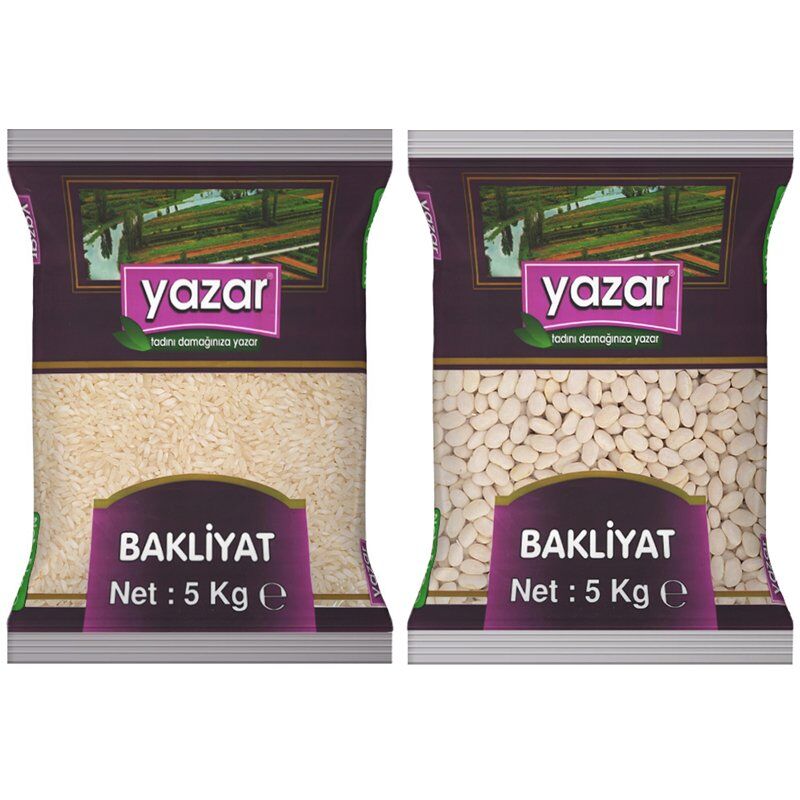 Yazar Pilavlık Pirinç 5 Kg + Çumra Fasulye 5 Kg