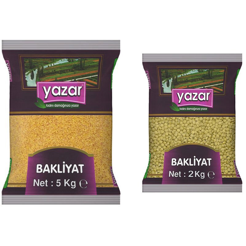 Yazar Pilavlık Bulgur 5 Kg + Yeşil Mercimek 2 Kg