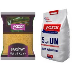 Yazar Pilavlık Bulgur 5 Kg + Çok Amaçlı Un 5 Kg