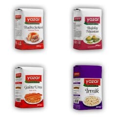 Yazar 125 Gr İrmik+Galeta Unu+Pudra Şekeri+Buğday Nişastası =500Gr Toplam