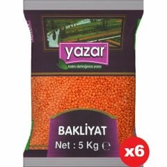 Yazar Kırmızı Mercimek 5 Kg x 6 Paket