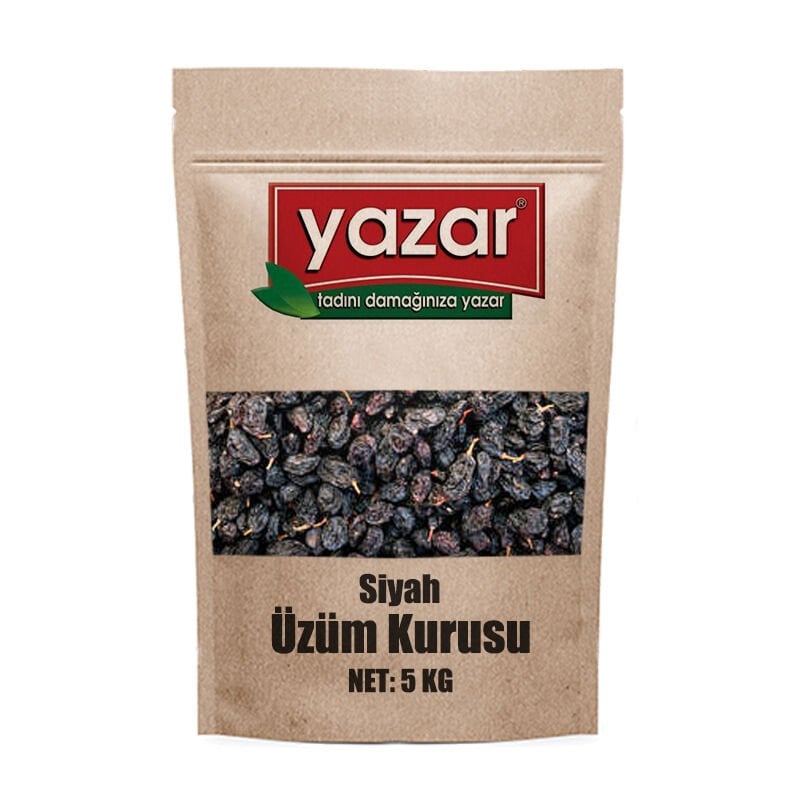 Yazar Kuruyemiş Siyah Üzüm Kurusu 5 Kg