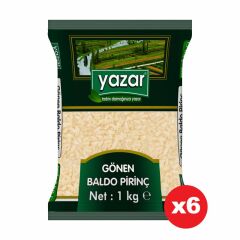 Yazar Gönen Baldo Pirinç 1 Kg x 6 Paket