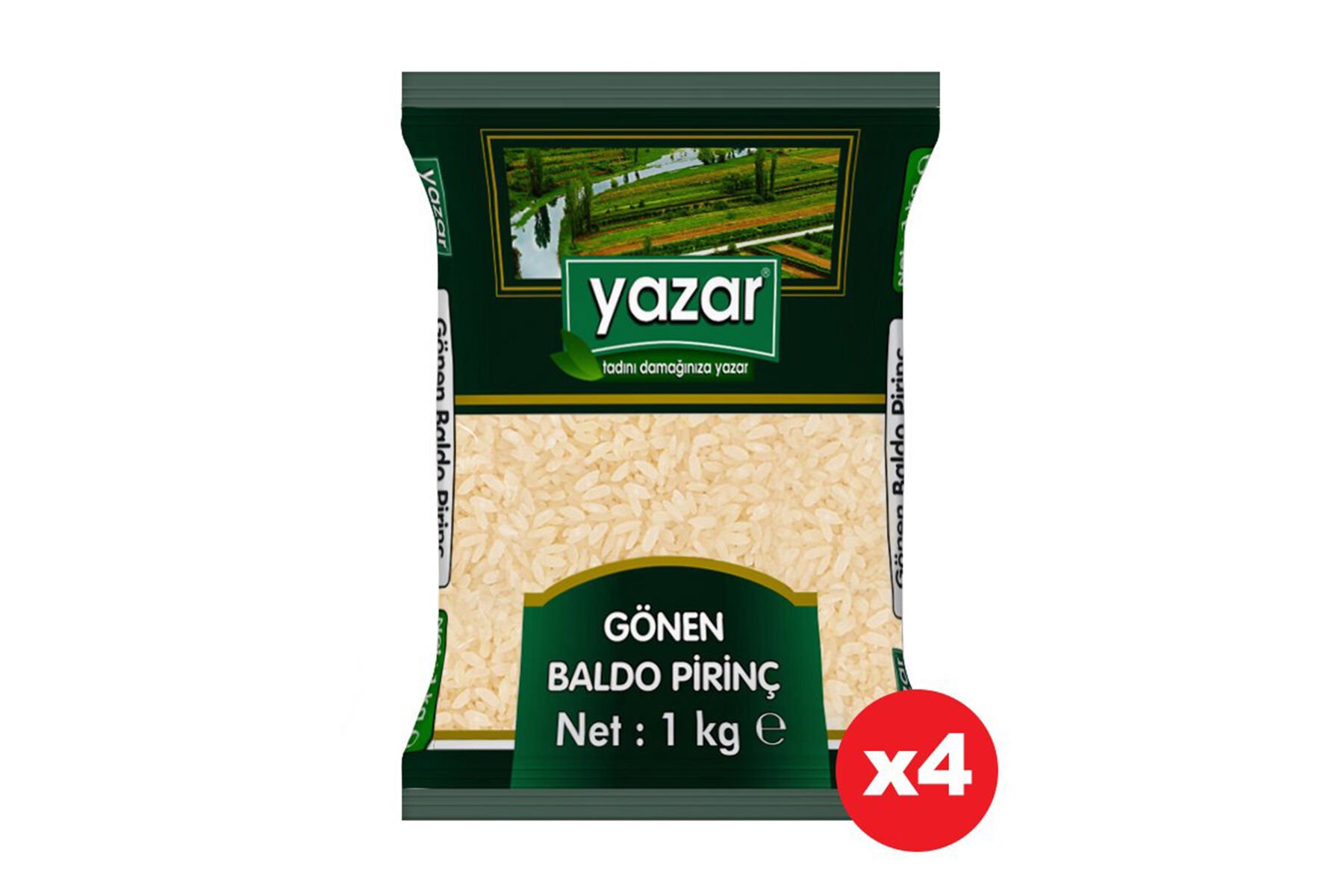 Yazar Gönen Baldo Pirinç 1 Kg x 4 Adet