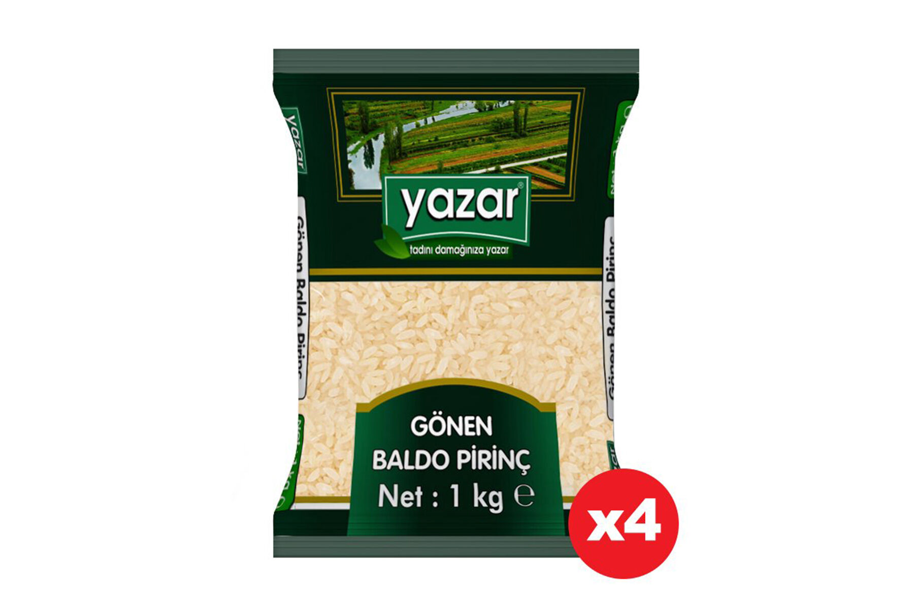 Yazar Gönen Baldo Pirinç 1 Kg x 4 Paket