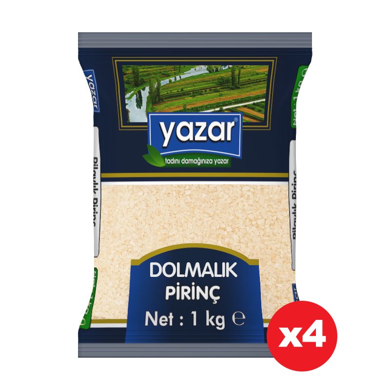 Yazar Dolmalık Kırık Pirinç 1 Kg x 4 Paket