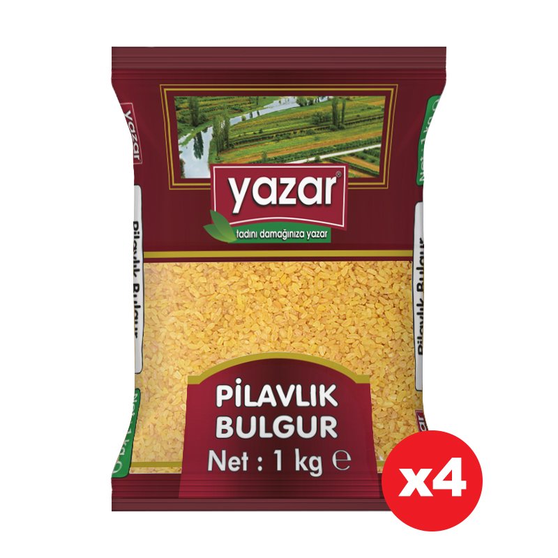 Yazar Pilavlık Bulgur 1 Kg x 4 Adet
