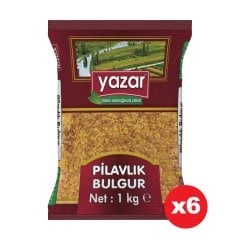 Yazar Şehriyeli Pilavlık Bulgur 1 Kg x 6 Paket