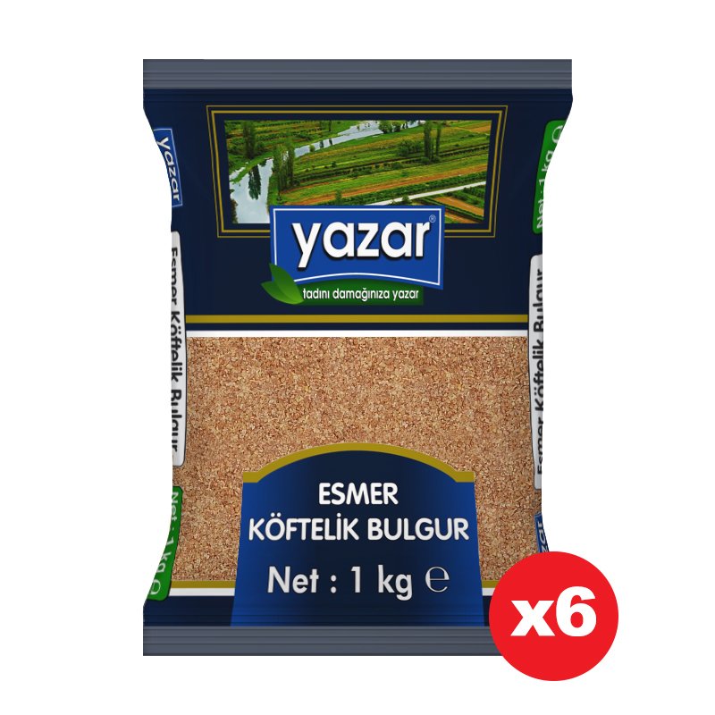 Yazar Esmer Köftelik Bulgur 1 Kg x 6 Paket