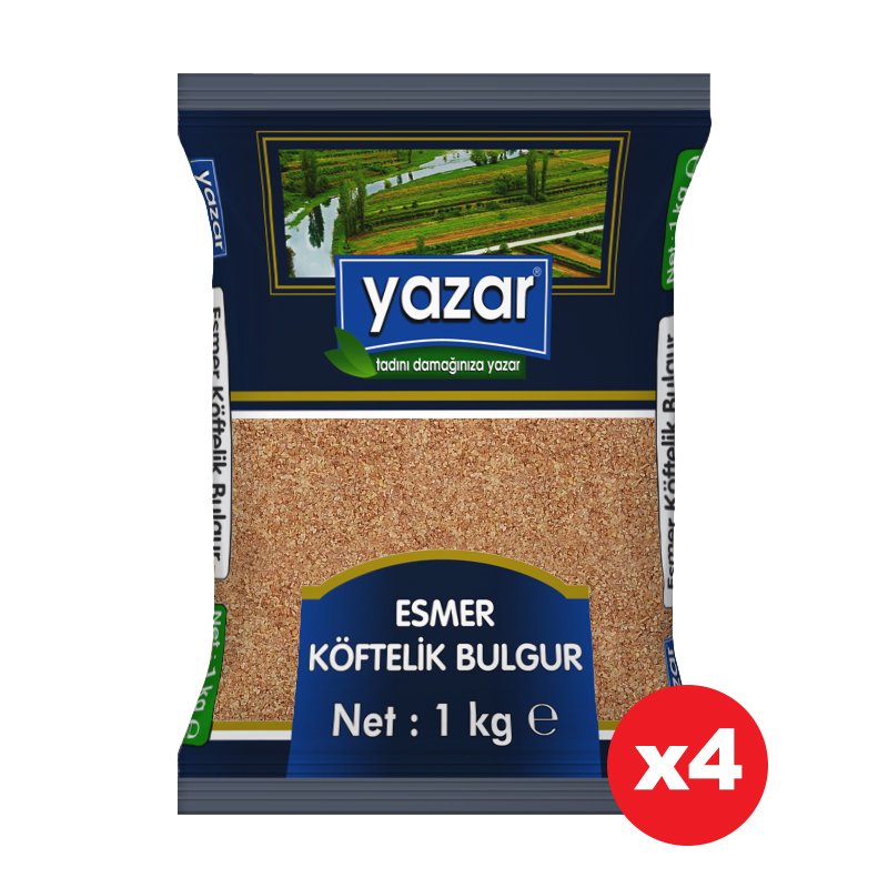 Yazar Esmer Köftelik Bulgur 1 Kg. x 4 Adet