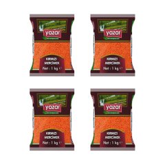 Yazar Yerli Kırmızı Mercimek 1 Kg x 4 Paket