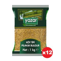 Yazar Köy Tipi Pilavlık Bulgur 1 Kg x 12 Paket